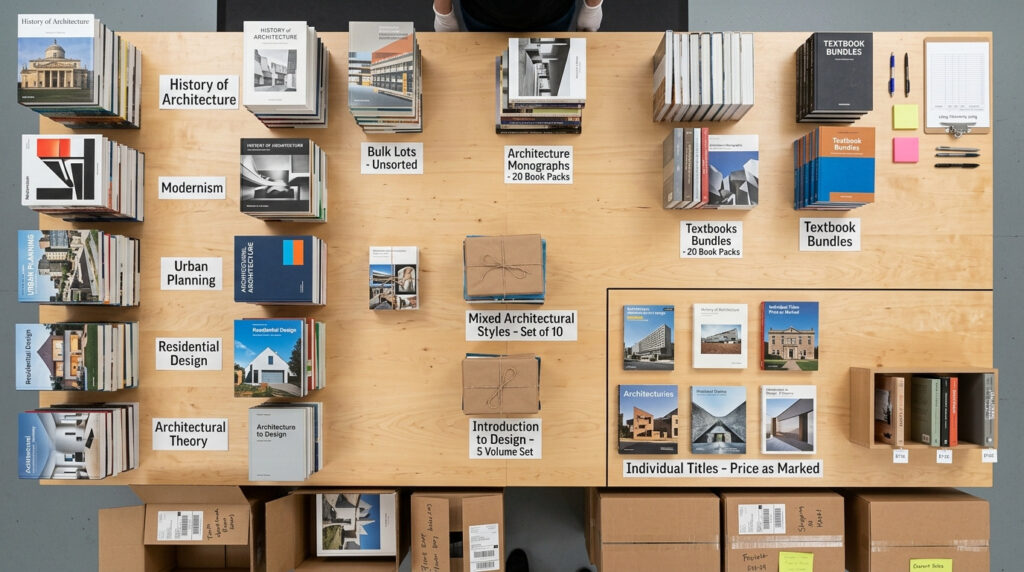 建築書を売る方法は、冊数と内容で選ぶのが安心です